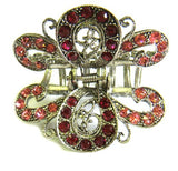 Top Quality Womens Rhinestone Medium Metal Claw Hair Clip Antique Silver 6 Colors