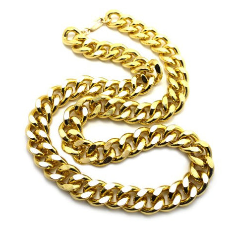 Hip Hop Rapperz 20mm 30" Gold-Tone Aluminum Link Chain