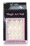MAGIC ART NAIL Pre-Glued Easy Apply Design Acrylic Nail Tips 12-A-Pack Set