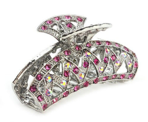 Womens Rhinestone Metal Claw Hair Clip Antique Silver IMC2000 Variety Colors