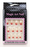 MAGIC ART NAIL Pre-Glued Easy Apply Design Acrylic Nail Tips 12-A-Pack Set