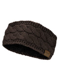 C.C Soft Stretch Winter Warm Cable Knit Fuzzy Lined Ear Warmer Headband