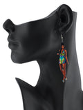 Women's Exquisite African Ebony Model Dangle Pierced Earrings, Summer Dress