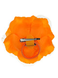 Women's Multifunction Rose Flower Sheer Petal Brooch Pin Hair Tie Clip