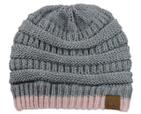 Trendy Warm Chunky Soft Stretch Cable Knit Beanie Skully