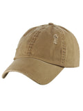 D&Y Unisex Snow Washed Distressed Cotton Twill Precurved Bill Baseball Cap