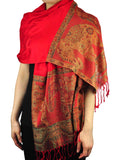 NYFASHION101 Women's Large Soft Embroidered Elephant Scarf Shawl Wrap