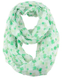 D&Y Women's St. Patrick's Day Lucky Clover Sheer Infinity Loop Scarf