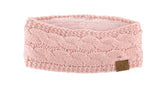 C.C Sparkly Sequin Winter Warm Cable Knit Fuzzy Lined Ear Warmer Headband