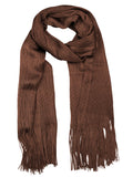 NYFASHION101 Fashionable Sparkly Glitter Thread Lightweight Tassel Scarf
