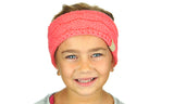 C.C Children's Kids' Warm Cable Knit Fuzzy Lined Ear Warmer Headband