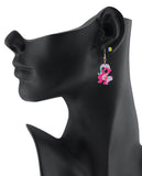 Women's Rainbow Youthful Enamel Pony Stud and Dangle Earrings