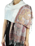 NYFASHION101 Women's Large Soft Embroidered Elephant Scarf Shawl Wrap
