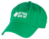 D&Y St. Patrick's Day Embroidered Quote Lucky Clover Low Profile Baseball Cap, Get Your Irish On