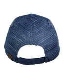 C.C Paper Straw Weaved Panel Precurved Suede Feel Brim Baseball Cap Hat