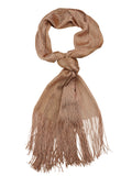 NYFASHION101 Fashionable Sparkly Glitter Thread Lightweight Tassel Scarf