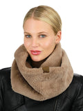 C.C Women's Soft Faux Fur Feel Neck Warmer Collar Infinity Scarf