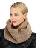 C.C Women's Soft Faux Fur Feel Neck Warmer Collar Infinity Scarf