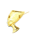 Polished Gold-Tone Egyptian Pendant Brooch Pin