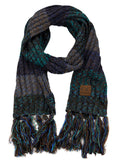C.C Women's Long Multicolored Warm Cable Knit Shawl Wrap Tassel Scarf