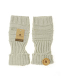 NYfashion101 Exclusive Women's Fingerless Short Arm Warmer w/ Button Accent