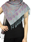 NYFASHION101 Women's Large Soft Paisley Floral Pattern Scarf Shawl Wrap