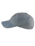 D&Y Unisex Snow Washed Distressed Cotton Twill Precurved Bill Baseball Cap