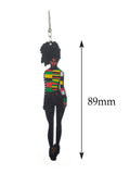 Women's Exquisite African Ebony Model Dangle Pierced Earrings, Multi Outfit