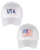 Unisex Flip Magic Sequin USA Flag Adjustable Baseball Dad Cap Hat