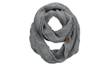C.C Women's Winter Cable Knit Sherpa Lined Warm Infinity Pullover Scarf