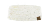 C.C Sparkly Sequin Winter Warm Cable Knit Fuzzy Lined Ear Warmer Headband
