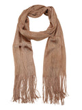NYFASHION101 Fashionable Sparkly Glitter Thread Lightweight Tassel Scarf
