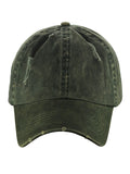 D&Y Unisex Snow Washed Distressed Cotton Twill Precurved Bill Baseball Cap