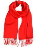 D&Y Unisex Classic Softer Than Cashmere Plain Fringe End Scarf
