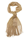 NYFASHION101 Fashionable Sparkly Glitter Thread Lightweight Tassel Scarf