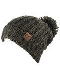 C.C Women's Chenille Soft Stretchy Pom Cuffed Knit Beanie Cap Hat