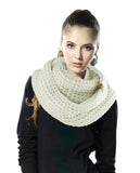 Exclusive Warm Chunky Knit Sherpa Lined Winter Infinity Scarf