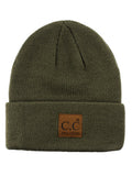 C.C Unisex Plain Cuff Skull Cap Winter Knit Beanie Hat