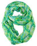 D&Y Women's St. Patrick's Day Lucky Clover Sheer Infinity Loop Scarf