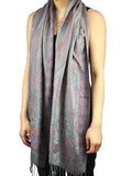 NYFASHION101 Women's Large Soft Paisley Floral Pattern Scarf Shawl Wrap