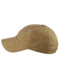 D&Y Unisex Snow Washed Distressed Cotton Twill Precurved Bill Baseball Cap