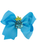 NYFASHION101 Toddlers' Girls' Sequin Pineapple Grosgrain Ribbon Bow Alligator Clip