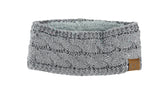 C.C Sparkly Sequin Winter Warm Cable Knit Fuzzy Lined Ear Warmer Headband
