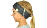 C.C Children's Kids' Warm Cable Knit Fuzzy Lined Ear Warmer Headband