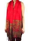 NYFASHION101 Women's Large Soft Embroidered Elephant Scarf Shawl Wrap