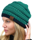 Trendy Warm Chunky Soft Stretch Cable Knit Beanie Skully