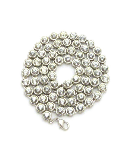 Hip-Hop Rapper's Style 7mm 22" Acrylic Stone Chain Necklace