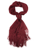 NYFASHION101 Fashionable Sparkly Glitter Thread Lightweight Tassel Scarf