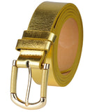 Eurosport Women's Slim Bonded Leather Casual Belt with 2 Tone Buckle