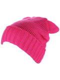 D&Y Women's Cute Top Cat Ears Cuffed Warm Knit Beanie Hat Skull Cap